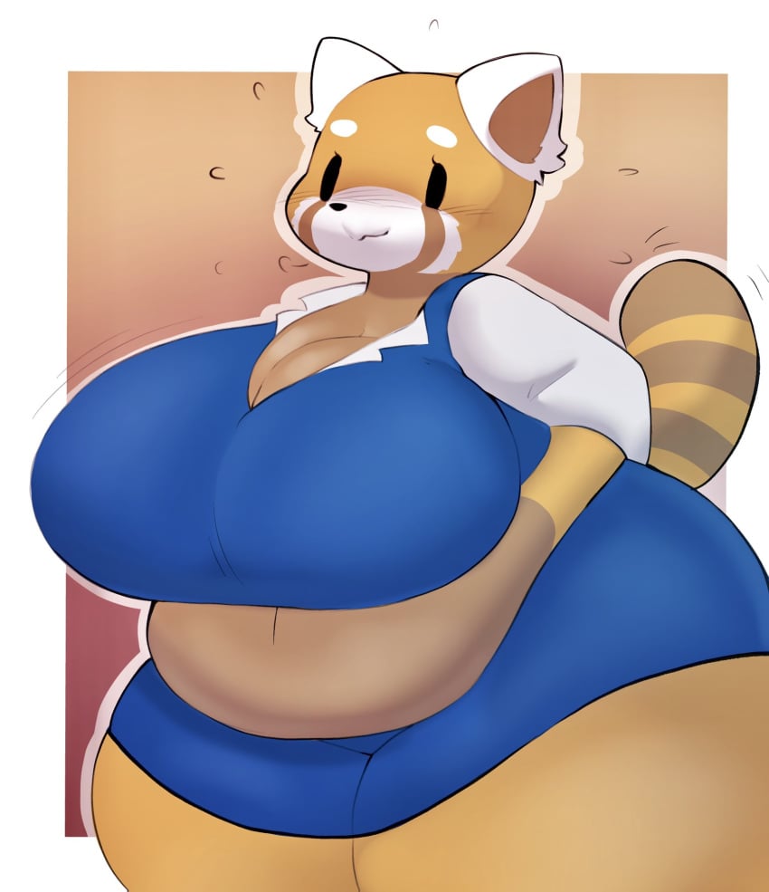 aggressive_retsuko aggretsuko big_breasts breasts female huge_breasts inazuma_kat netflix retsuko sanrio thick_thighs wide_hips