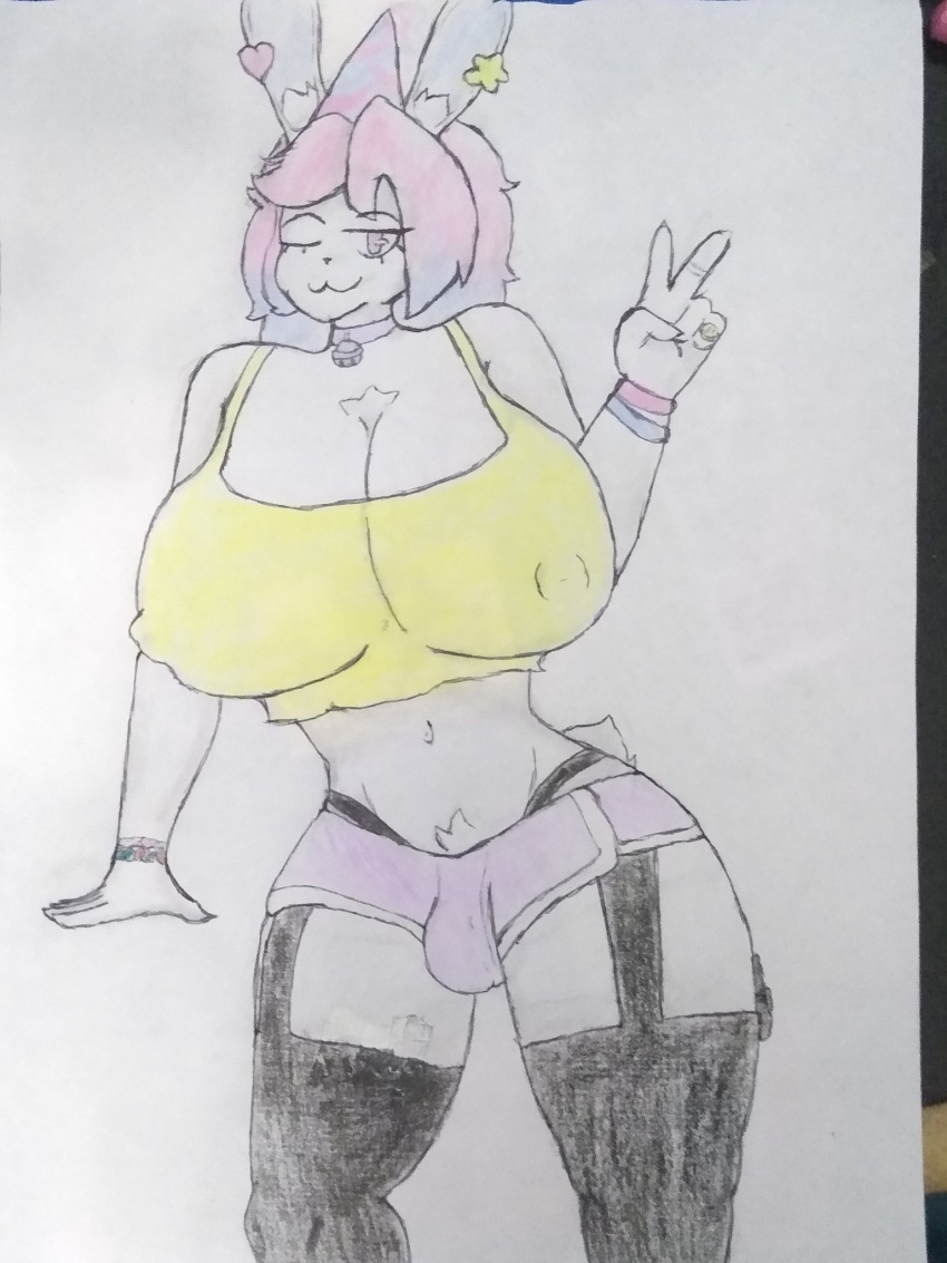 1boy amogus anonimus anthro big_breasts breasts busty_boy furry male male_with_breasts peanut_butter_(theycallhimcake) thick_thighs wide_hips