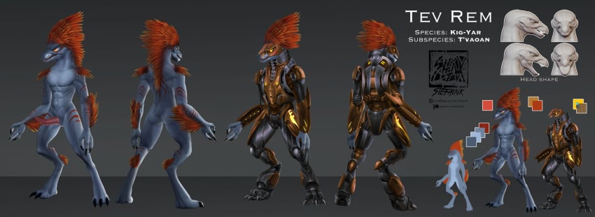 3_fingers 3_toes alien animal_genitalia animal_penis ankle_tuft anthro arm_tattoo arm_tuft armor ass avian back_tattoo claws colored digitigrade erection face_covered feather_hair feather_tuft feathered_crest feathers feet finger_claws fingers front_view full_armor genitals glowing glowing_eyes halo_(series) head_crest headgear helmet hi_res kig-yar leg_tuft male microsoft model_sheet nude orange_eyes penis pseudo_hair rear_view red_body red_feathers scalie short_tail shoulder_tuft solo standing stefaink t'vaoan tail tapering_penis tattoo toe_claws toes tuft unusual_anatomy unusual_genitalia unusual_penis xbox_game_studios