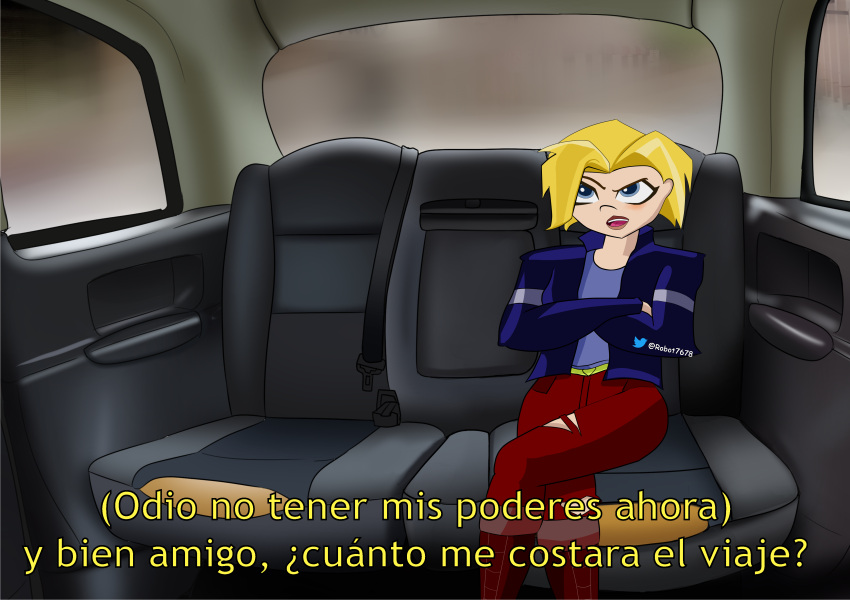 blackmail dc dc_super_hero_girls español fake_taxi kara_danvers kara_zor-el robot7678 spanish_text subtitled supergirl text