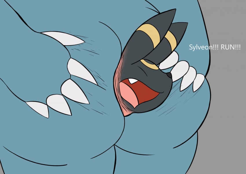 anal anal_transformation anal_vore anthro anthro_only ass claws duo eeveelution feral generation_1_pokemon generation_2_pokemon justwhite male male/male nintendo pokemon pokemon_(species) snorlax spread_butt spreading text transformation umbreon video_games vore