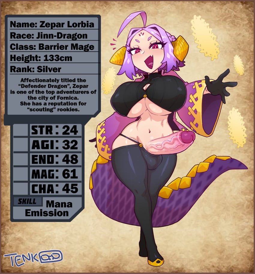 1futa ahoge balls big_balls big_hips breasts character_name character_profile cleavage clothed clothing dragon_girl futa_only futanari horns huge_breasts huge_cock humanoid humanoid_penis light-skinned_futanari light_skin measurements midriff monochrome mostly_clothed navel penis penis_out purple_hair solo standing tagme tail thetenk thick_thighs underboob wide_hips zepar_lorbia