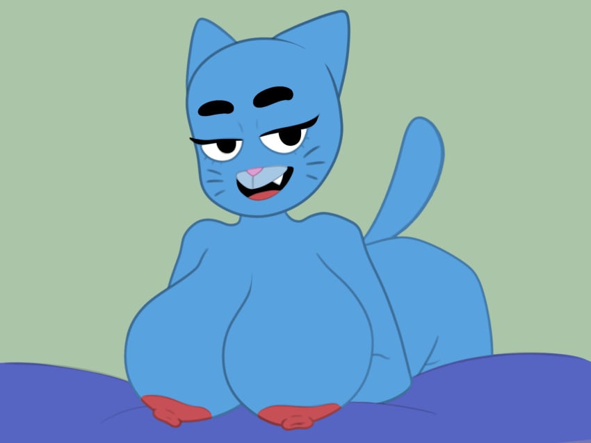 4:3 anthro big_breasts breasts cartoon_network felid feline female hi_res kamikiller mammal nicole_watterson nude solo the_amazing_world_of_gumball