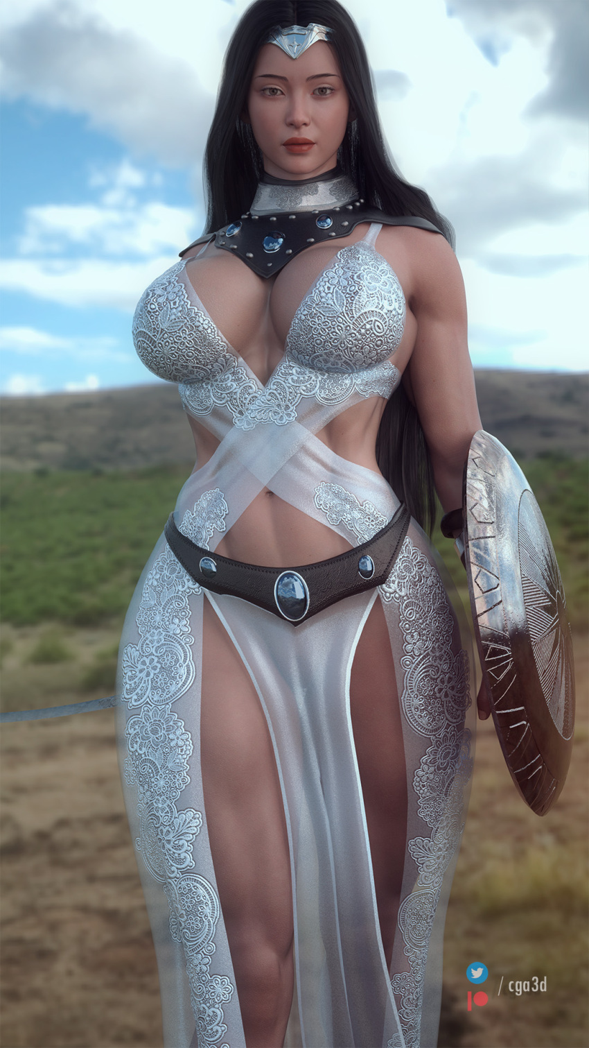 1girls 3d 3d_(artwork) abs amazon amazonian asian asian_female big_ass big_breasts big_butt black_hair breasts bubble_ass bubble_butt busty cga3d curvaceous curvy curvy_female curvy_figure daz3d daz_studio dress erotichris female female_only hourglass_figure huge_ass huge_breasts kana_(cga3d) large_breasts muscular muscular_female original original_character shield solo thick thick_ass thick_thighs tiara voluptuous voluptuous_female wide_hips wonder_woman_(cosplay)