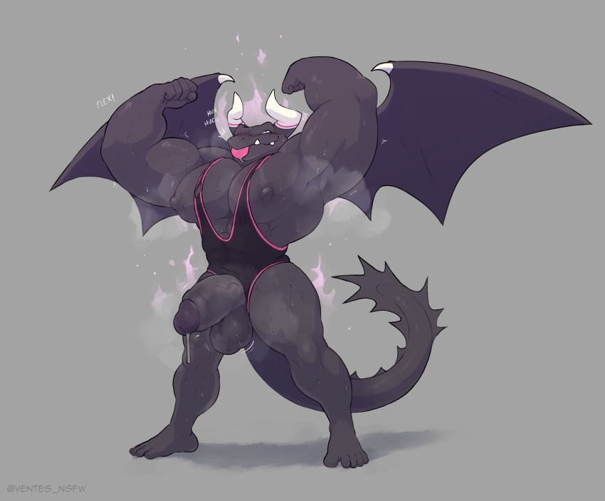 abs absurd_res anthro balls big_breasts big_muscles big_nipples big_pecs blush bodily_fluids breasts chuckling clothing dark_power dragaux dragon fangs flexing genital_fluids genitals hi_res horn huge_muscles hyper hyper_muscles laugh male male_only muscular muscular_anthro muscular_male muscular_thighs musk musk_clouds nintendo nipples pecs penis precum ring_fit_adventure shirt smile solo spiked_tail spikes spikes_(anatomy) sweat sweating_profusely sweaty_arms sweaty_balls sweaty_face sweaty_genitalia sweaty_legs sweaty_penis sweaty_thighs tail tank_top teeth tongue tongue_out topwear torn_clothing ventesthefloof video_games wings