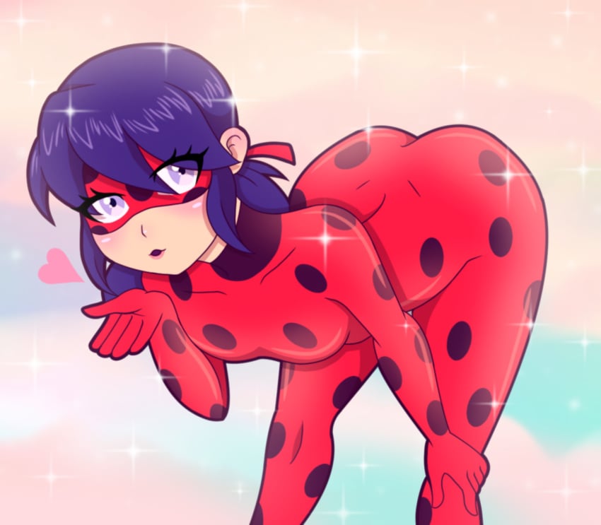 1girls ass ass_up big_butt blowing_kiss blue_eyes blush bodysuit cute cute_eyes cute_face cute_girl dark_hair female female_only kinggargantuas ladybug_(character) latex latex_suit marinette_cheng marinette_cheng_(pv) marinette_dupain-cheng marinette_dupain-cheng_(pv) miraculous_ladybug open_eyes png skin_tight skinny skintight_bodysuit small_ass small_breasts small_waist solo solo_female tiny_breasts wholesome