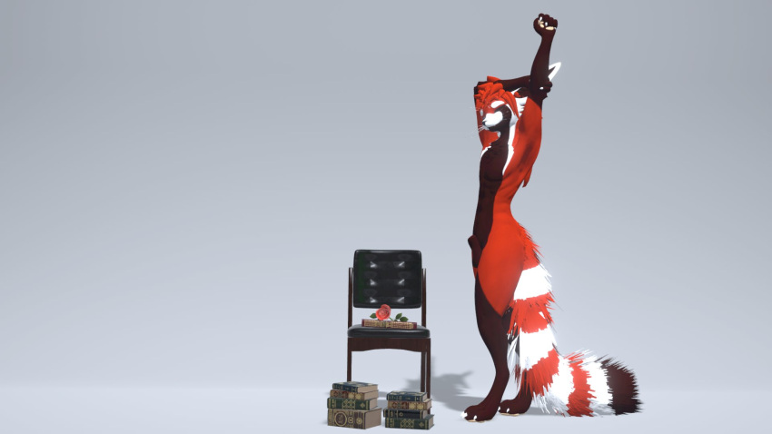 animal_genitalia animal_genitals animal_penis anthro anthro_only balls canid canine canine_genitalia canine_genitals canine_penis fully_sheathed fur furry furry_only lambdaredpanda male male_only naked nude penis red_panda rexouium sheath twitter url vr_media vrchat white_claws