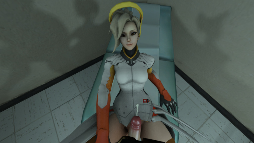 3d 3d_(artwork) blizzard_entertainment blonde_female blonde_hair dick dickgirl dickgirl/female female female_focus female_only female_penetrated female_pov futa_on_female futa_pov futanari giver_pov halo laarian legs legs_up looking_at_viewer medic mercy missionary missionary_position overwatch penis penis_in_pussy penis_out pov pov_eye_contact pussy pussy_juice pussy_juice_drip sfm source_filmmaker tracer yellow_eyes