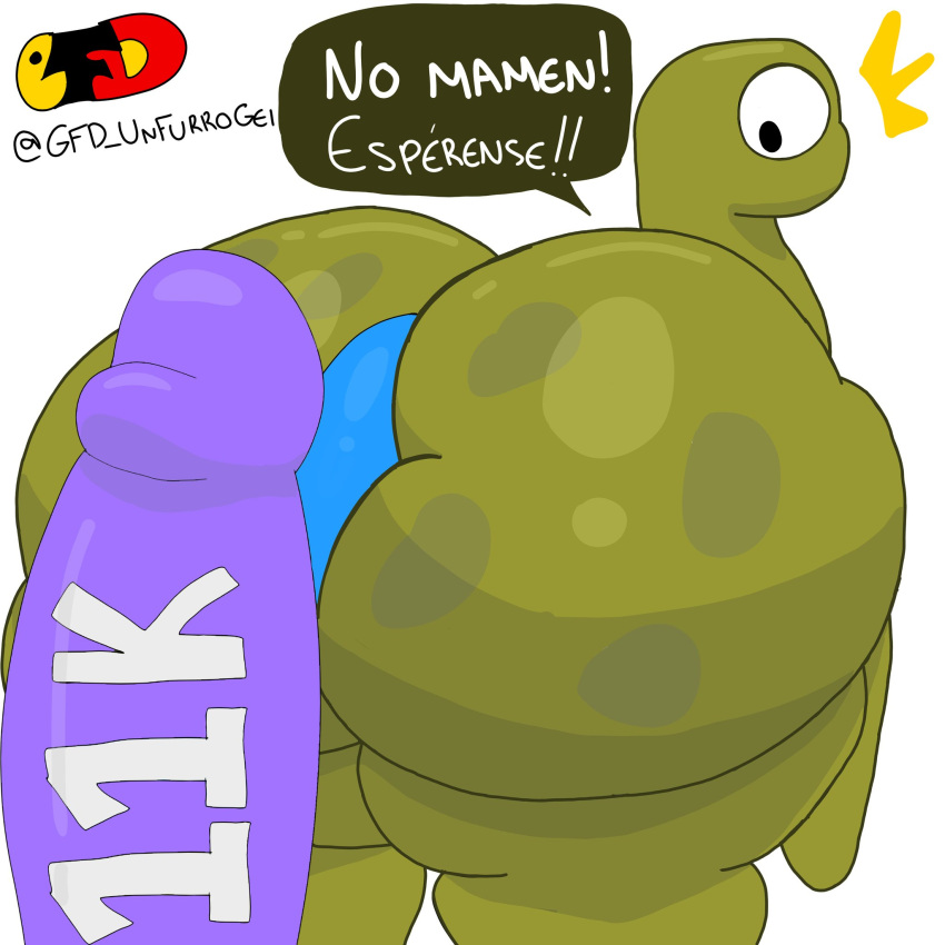 ! !! 1boy 1male anthro anthro_only anthrofied ass ass_expansion ass_focus ass_up big_ass big_butt big_dildo big_thighs black_eyes blue_dildo bongo_(character) bongo_(series) bonguitoweon bubble_ass bubble_butt butt_expansion butt_focus butt_from_the_front dialogue dildo dildo_in_ass dildo_insertion dildo_penetration follower_celebration gfd_unfurrogei green_body green_skin huge_ass huge_butt huge_dildo huge_thighs logo looking_at_dildo looking_back looking_down male male_focus male_only mammal massive_ass massive_butt milestone_celebration penetrable_sex_toy penetration presenting presenting_butt purple_dildo sex_toy solo solo_anthro solo_focus solo_male spanish_text standing surprise surprised surprised_expression surprised_face surprised_look text thick_ass thick_thighs translation_request