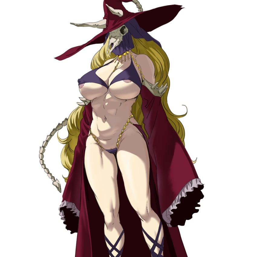 1girls big_breasts blonde_hair breasts dead_mount_death_play easley_solde_flail easlies_swordfrail erect_nipples erect_nipples_under_bikini erect_nipples_under_clothes female female_focus female_only goat_skull hat huge_breasts large_breasts misaki_yukihiro nipple_slip nipples nipples_visible_through_clothing oppai tagme voluptuous voluptuous_female witch_hat