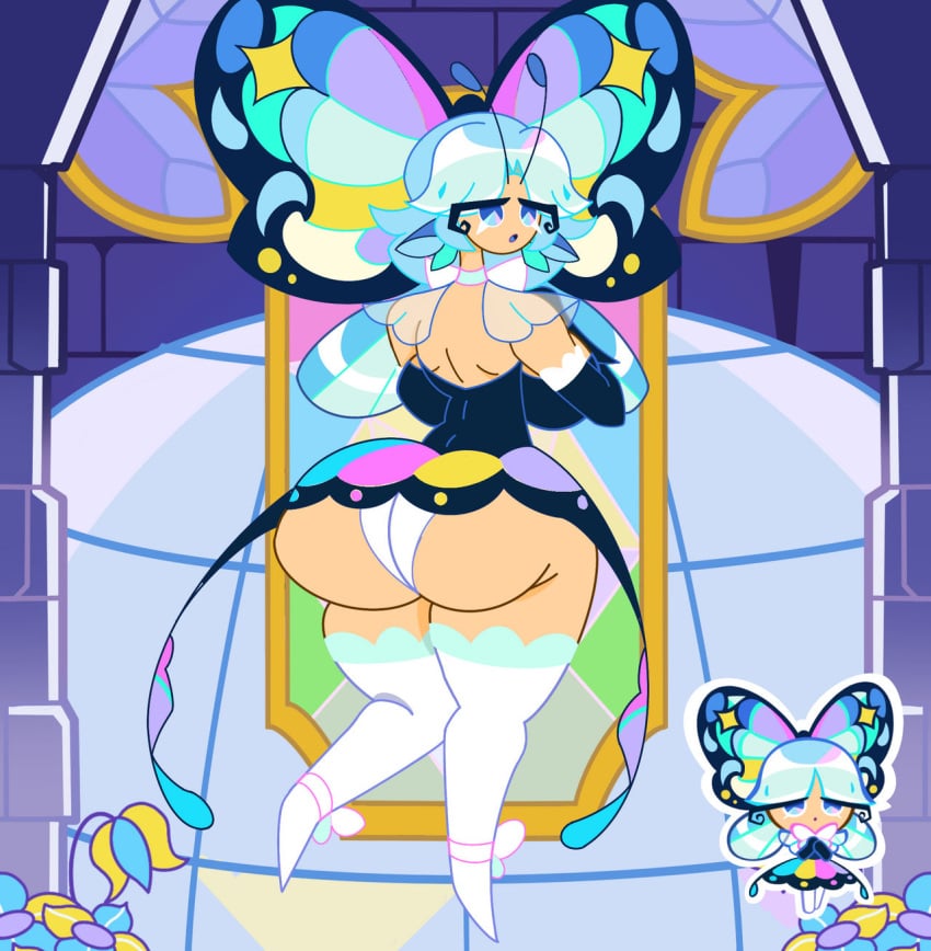 ballet_boots ballet_heels big_ass big_breasts cookie_run cookie_run_kingdom cookie_run_ovenbreak dancer_outfit dress huge_breasts large_breasts sugar_glass_cookie thick_ass thick_thighs