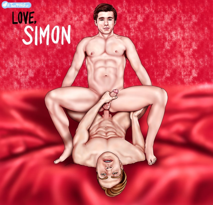 actor anal anal_sex boner celebrity eating_ass erect_penis erect_while_penetrated erection flotheprince gay handjob handjob_while_penetrated hard_on in_character jerking jerking_off jerkingoff love,_simon_(2018) love,_simon_universe male male_only muscles muscular muscular_male nick_robinson real_person riding_penis simon_spier spread_legs tao94nsfw