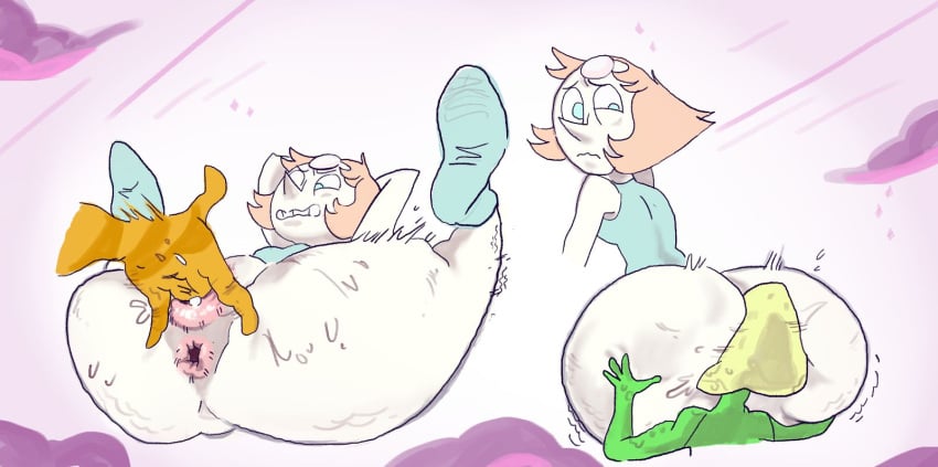 3girls akus anus ass ass_grab asshole big_ass blue_eyes bottomless cartoon_network cellulite dat_ass eating_ass face_in_ass facesitting fingering hands_behind_head jasper_(steven_universe) large_ass multiple_girls pale_skin pearl_(steven_universe) peridot_(steven_universe) rimming short_hair steven_universe sweat sweating vaginal_fingering white_skin