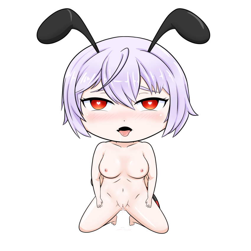 ahe_gao anime_style beema blush breasts btuberbeema chibi cum cum_in_pussy cum_inside dripping dripping_cum dripping_pussy drooling fully_nude heart-shaped_pupils insects oerba_yun_fang red_eyes short_hair virtual_youtuber white_hair