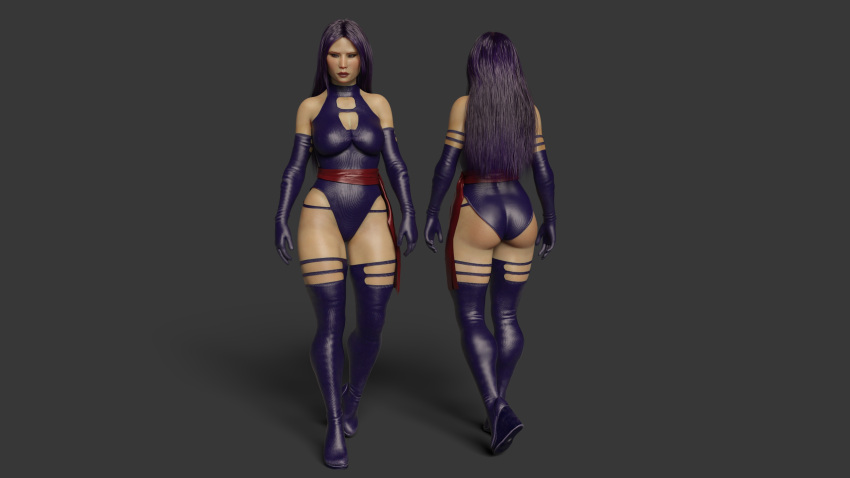 1girls asian_female betsy_braddock big_ass bodysuit elmeistro fit_female heroine japanese leather leotard marvel marvel_comics psylocke purple_hair solo_female solo_focus straight_hair superhero superheroine tagme tight_clothing x-men