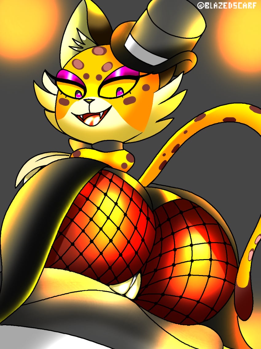 anthro ass big_butt blazedscarf clawroline felid female halloween hi_res holidays kirby_(series) kirby_and_the_forgotten_land leopard magician magician_hat mammal nintendo pantherine solo thick_thighs video_games