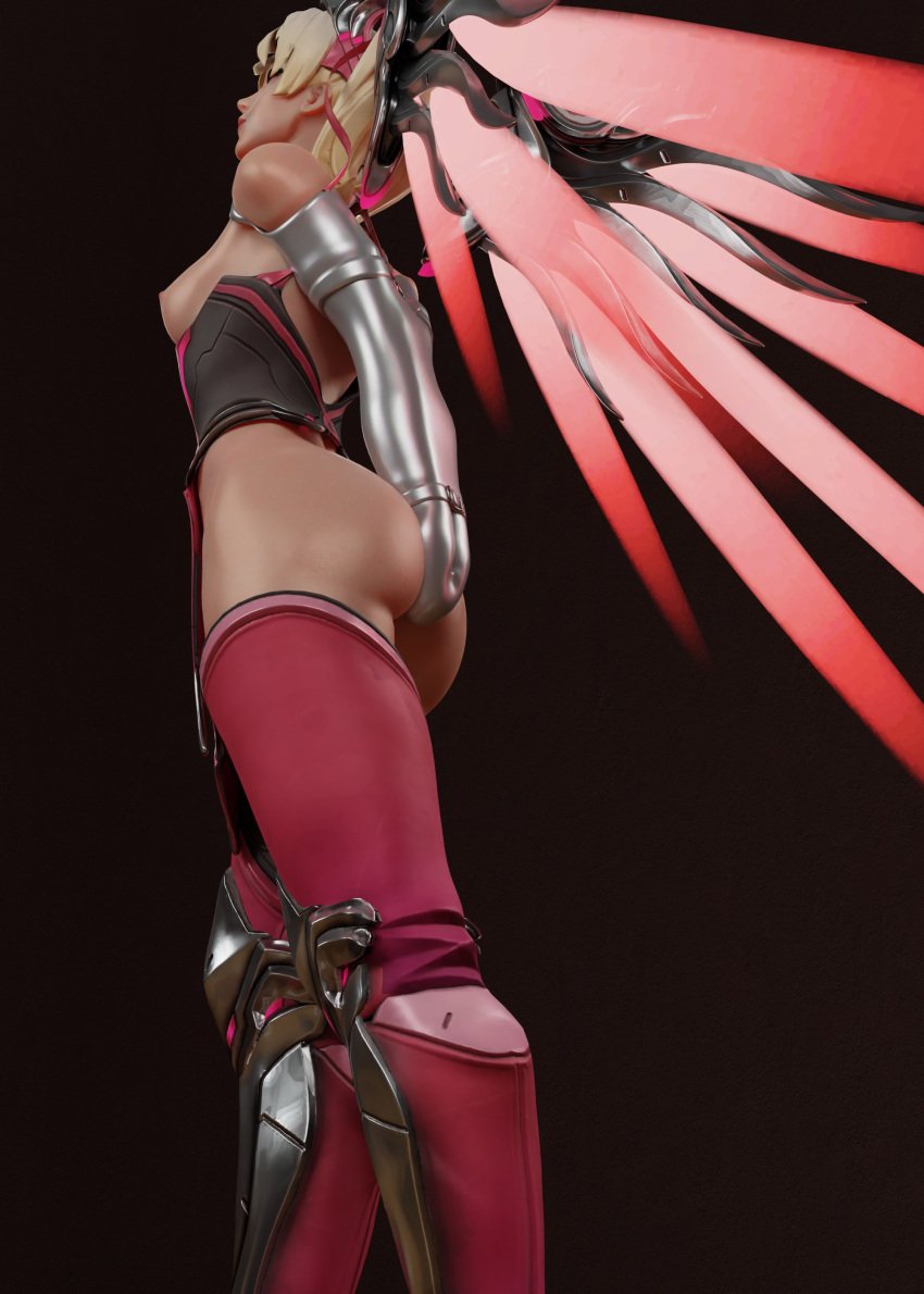 3d armbinder bondage gentlegiant_s mercy overwatch pink_mercy restrained tagme