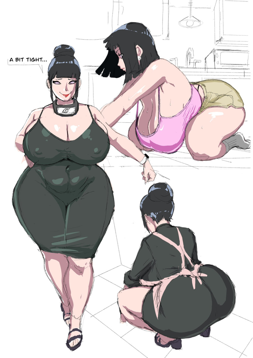 ass big_ass big_breasts big_penis black_dildo boobs boruto:_naruto_next_generations breasts_bigger_than_head character_sheet cleavage footwear hyuuga_hinata large_ass mature_female milf naruto nipple_bulge sweaty_breasts tank_top_lift thick_thighs tight_dress ultivlad venus_body wide_hips zetomeso