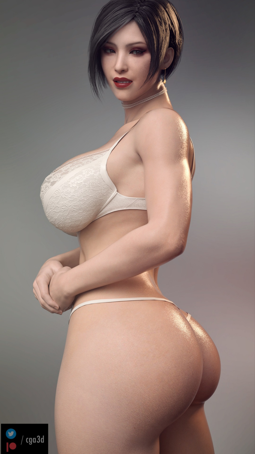 1girls 3d 3d_(artwork) abs ada_wong ada_wong_(adriana) ass ass_floss big_ass big_breasts big_butt black_hair bra breasts bubble_ass bubble_butt busty butt capcom cga3d curvaceous curvy curvy_female erotichris female female_only g-string hourglass_figure huge_breasts large_breasts lipstick nail_polish panties patreon_username pleasure_face red_lipstick red_nail_polish red_nails resident_evil resident_evil_2 resident_evil_2_remake side_view solo solo_female thick_ass thick_thighs thighs thong thong_panties thong_underwear twitter_username voluptuous voluptuous_female white_bra white_g-string white_panties white_thong white_underwear wide_hips