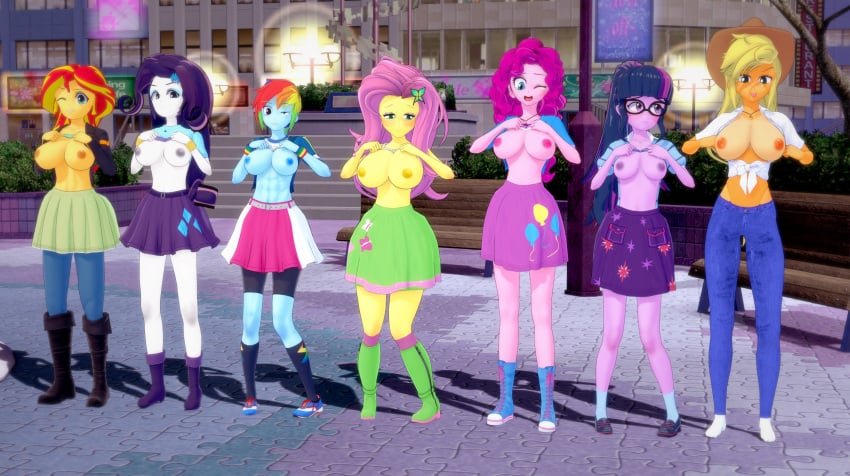 3d 7girls abs applejack_(eg) applejack_(mlp) areolae big_breasts boots breasts equestria_girls exposed_breasts female female_focus female_only flashing flashing_breasts fluttershy_(eg) fluttershy_(mlp) friendship_is_magic hasbro huge_breasts humanized koikatsu large_breasts misunderstoodsecrets multiple_girls my_little_pony navel nipples pinkie_pie_(eg) pinkie_pie_(mlp) rainbow_dash_(eg) rainbow_dash_(mlp) rarity_(eg) rarity_(mlp) sci-twi sunset_shimmer twilight_sparkle_(mlp)