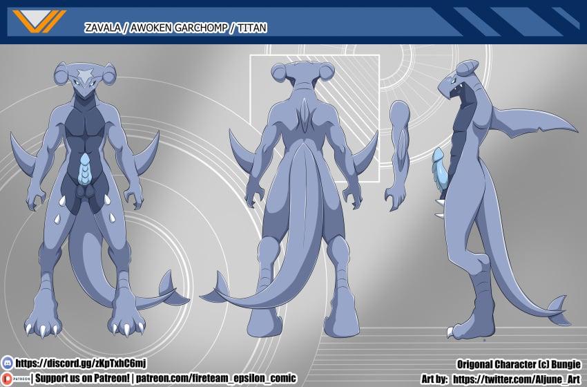 aljune_art aljuneart anthro bungie destiny destiny_(game) destiny_2 english_text fireteam_epsilon garchomp generation_4_pokemon guardian guardian_(destiny) hi_res male model_sheet nintendo pokemon pokemon_(species) solo text titan_(destiny) url video_games zavala