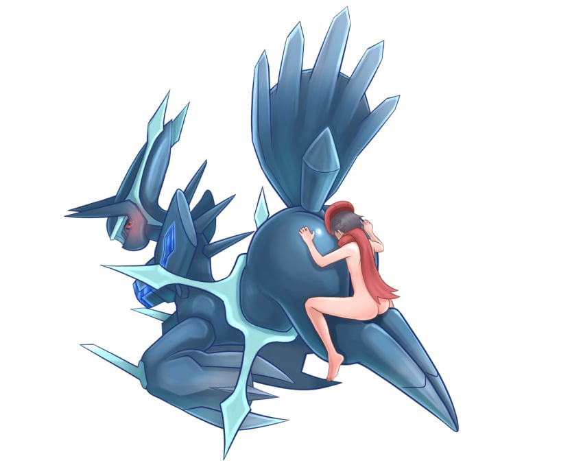 ambiguous_gender ass big_butt blush clothing dialga dialga_(origin_form) digital_drawing_(artwork) digital_media_(artwork) duo elonga embrace facesitting feral generation_4_pokemon hat headgear headwear human human_on_feral interspecies leaning leaning_forward legendary_pokemon looking_at_viewer male male/ambiguous male_on_feral mammal narrowed_eyes nintendo nude pokemon pokemon_(species) pokemon_legends:_arceus pokephilia presenting presenting_hindquarters rei_(pokemon) scarf sex simple_background thigh_sex video_games white_background zoophilia