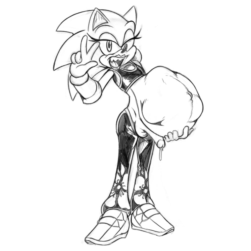 anthro balls belly big_belly bodily_fluids clothed clothing crossdressing eyelashes eyeshadow feminine_male feminization genital_fluids genitals girly hi_res hyper hyper_pregnancy killboo makeup male penis precum pregnant pregnant_male sega solo sonic_(series) sonic_the_hedgehog sonic_the_hedgehog_(series) stomach_bulge