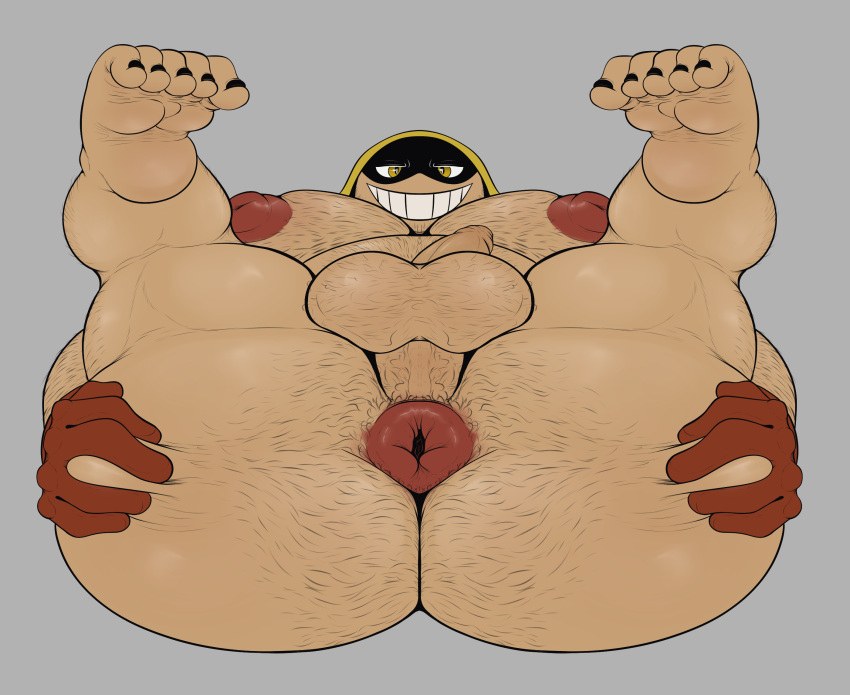 1boy anus ass ass_focus ass_grab balls belly big_ass big_balls big_belly big_butt big_moobs fat fat_ass fat_man fatgum flaccid gaping gaping_anus gay grin hair hairy hairy_anus hairy_arms hairy_ass hairy_balls hairy_chest hairy_legs hairy_male hood hoodie huge_ass huge_belly huge_butt large_ass legs_up male male_only moobs my_hero_academia nude painted_nails presenting presenting_anus presenting_hindquarters puffy_anus rokie38 smile solo solo_male spread_anus spread_ass spread_legs taishiro_toyomitsu toyomitsu_taishirou uncircumcised uncut yaoi yellow_eyes