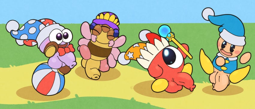 absurd_res argon_vile ball big_penis clothing como foreskin genitals hat headgear headwear hi_res kirby kirby_(series) kirby_star_allies marx nintendo no_humans penis poppy_bros_jr. video_games waddle_doo