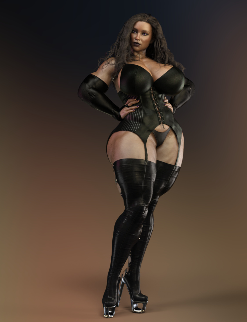 1girls 3d appeal_2_audacity ass athletic athletic_female big_ass big_breasts bimbo breasts brown_body brown_skin busty curvaceous curves curvy curvy_figure dark-skinned_female daz3d dericka_bolten eyebrows eyelashes eyes female fit fit_female hair hips hourglass_figure huge_breasts large_breasts legs lips lipstick long_hair makeup marksinister mature mature_female original original_character pinup thick thick_legs thick_thighs thighs toned voluptuous wide_hips