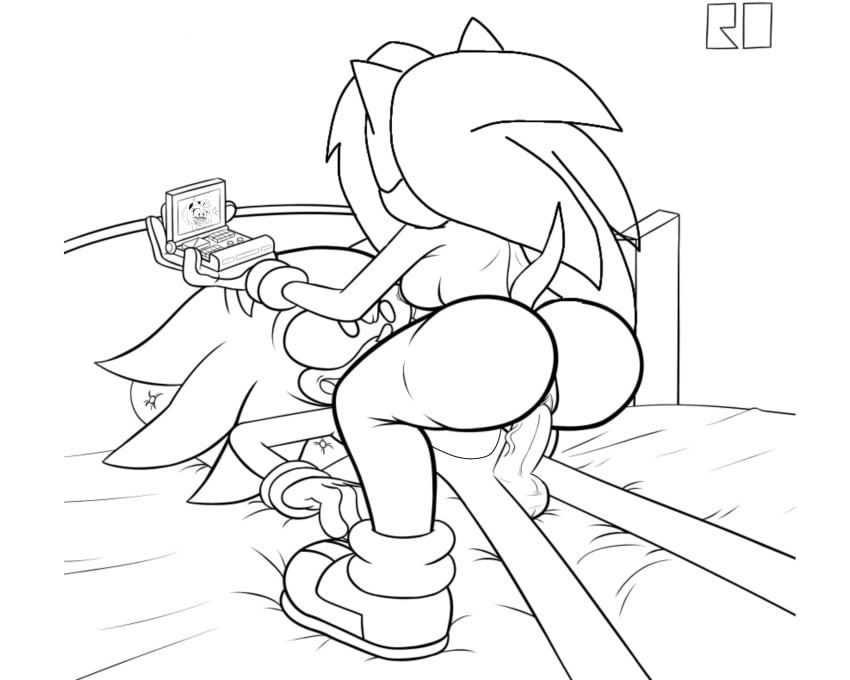 1boy 2girls amy_rose anthro anthro_on_anthro anthro_only anthro_penetrating_anthro big_ass big_penis blush blush_lines blushing brother_and_sister busy calling cowgirl_position cuck cuckold cuckquean furry furry_only hedgehog incest line_art netorare penetration penis reverse_netorare sonia_the_hedgehog sonic_(series) sonic_the_hedgehog sonic_the_hedgehog_(series) sonic_underground vaginal vaginal_insertion vaginal_penetration vaginal_sex video_call video_chat