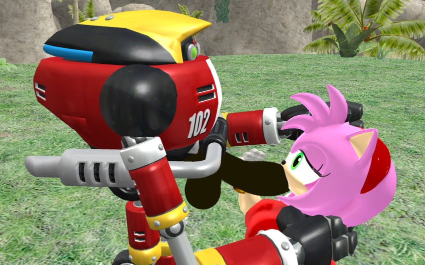 3d 3d_(artwork) amy_rose big_breasts blowjob e-102_gamma hedgehog omega_warrior penis robot sega sonic_(series) sonic_adventure sonic_the_hedgehog_(series)