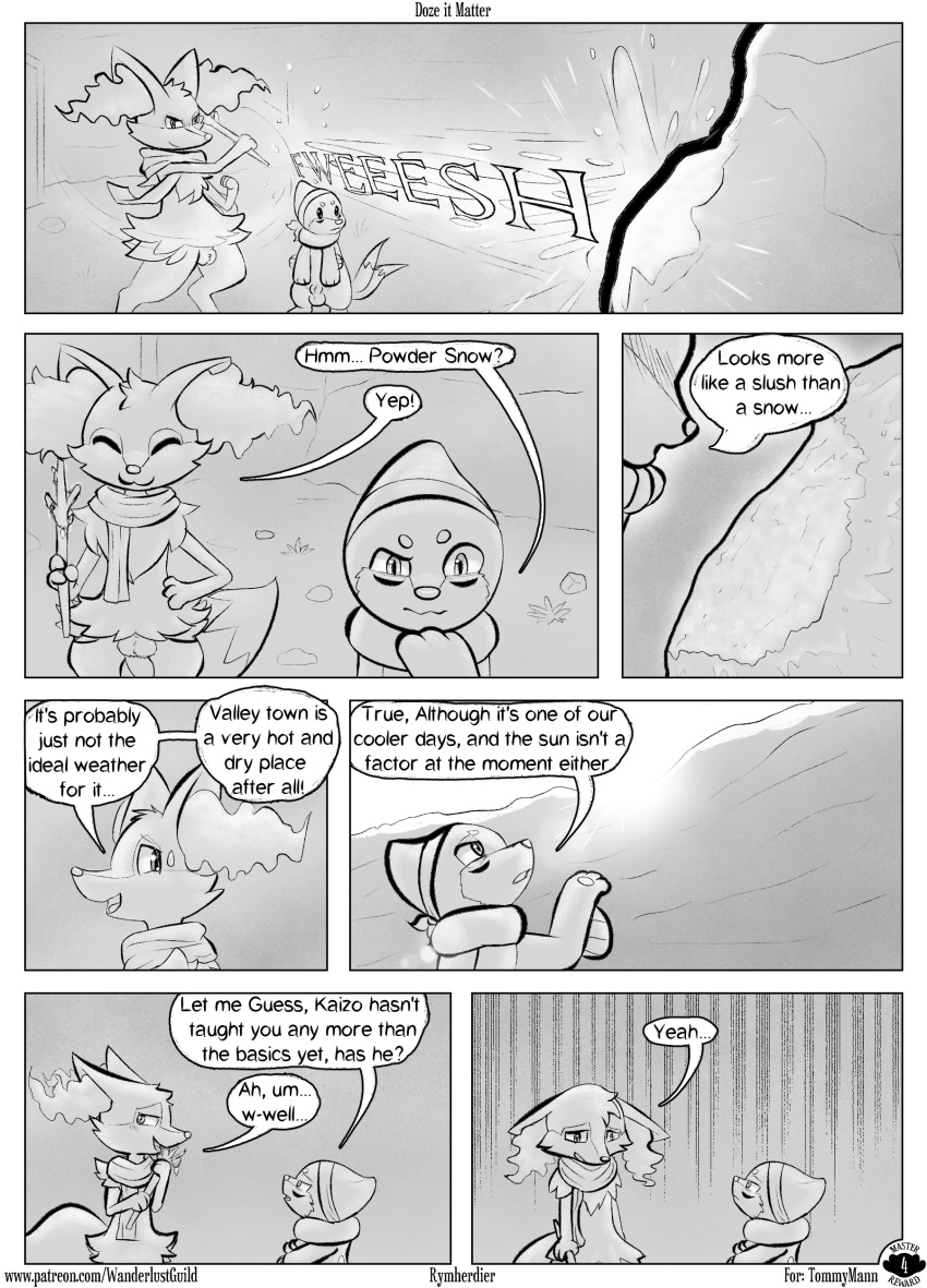 absurd_res animal_genitalia animal_penis anthro balls braixen buizel canid canine closed_eyes comic dialogue digital_media_(artwork) drooped_ears duo elemental_manipulation english_text feral fully_sheathed fur generation_4_pokemon generation_6_pokemon genitals greyscale hand_on_hip happy hi_res ice_manipulation inner_ear_fluff koru_(braixenchu) male mammal monochrome mostly_nude nintendo outside penis pokémon_(species) pokemon pokemon_(species) pokemon_mystery_dungeon rymherdier scarf scarf_only sheath smile sound_effects speech_bubble standing sun text tuft video_games wanderlust