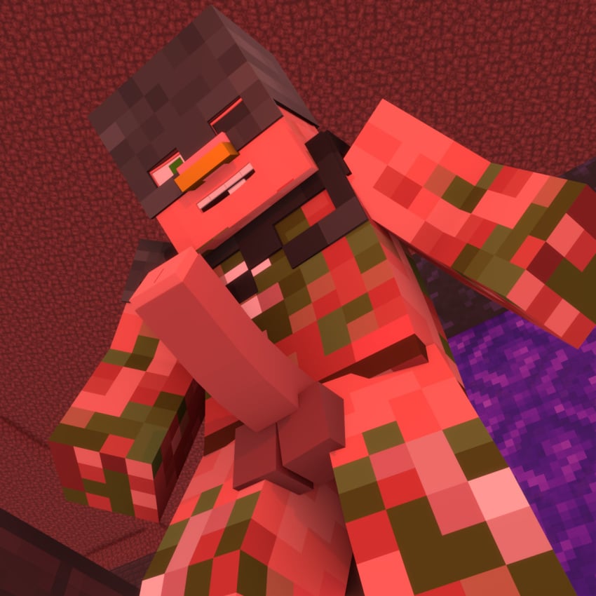 3d 3d_(artwork) blender_(software) fallen_kingdom_(captainsparklez) gay gpboss358 male male_only minecraft penis pig pig_boss_(take_back_the_night) solo solo_male standing standing_over_viewer take_back_the_night_(captainsparklez) zombie_pigman