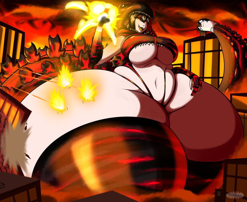 1girls big_breasts breasts city destruction enormous_breasts explosion female giant_thighs giantess gigantic_thighs godzilla_(cosplay) huge_hips huge_thighs hyper hyper_hips hyper_thighs indie_virtual_youtuber massive_thighs saavlewd sharkbubble shin_godzilla shooting tagme thick_thighs thighs thunder_thighs virtual_youtuber wide_hips