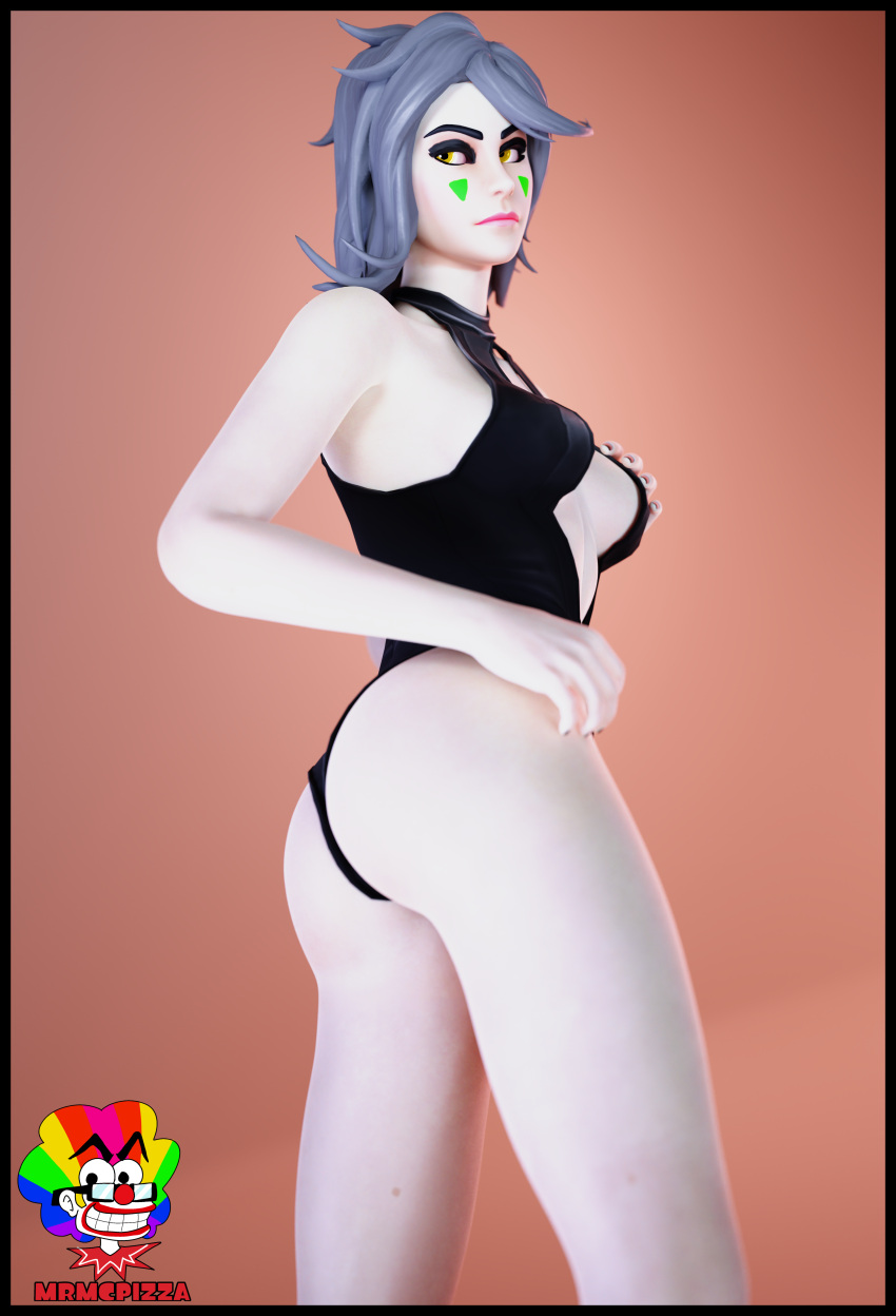 3d clown clown_girl clussy fortnite lingerie mariam_zahh mrmcpizza one-piece_swimsuit open_chest swimsuit white_skin