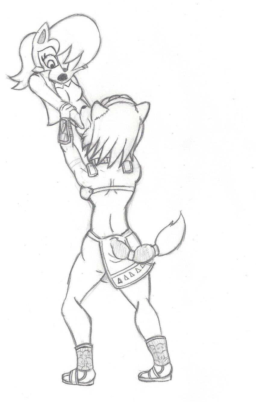 anthro archie_comics canid canine chipmunk duo female female/female female_pred female_prey fox ground_squirrel hi_res krystal mammal mobian_chipmunk mobian_prey nintendo oral_vore rodent sally_acorn sciurid sega slash_(artist) sonic_(series) sonic_the_hedgehog_(archie) sonic_the_hedgehog_(comics) sonic_the_hedgehog_(series) star_fox unwilling_prey video_games vore willing_pred