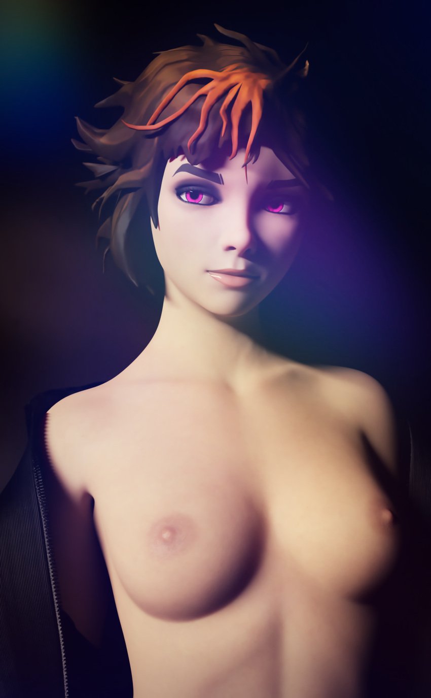 1girls 3d 3d_(artwork) bep(hm) breasts daz_studio female harry_potter harry_potter:_hogwarts_mystery merula_snyde nipples nude open_jacket portrait robe short_hair solo