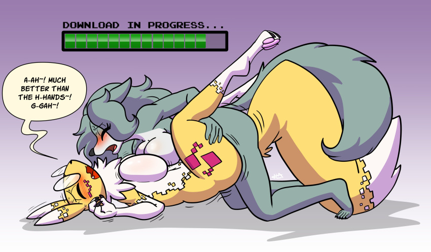 anthro anthro_only big_breasts breasts digimon futanari renamon sex typhmom