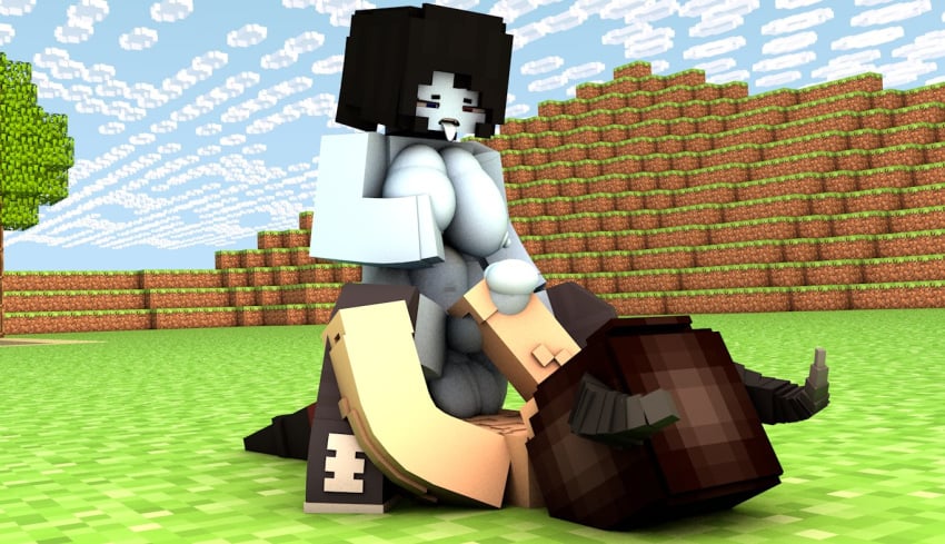 1boy 1futa 3d big_breasts big_penis blonde_hair breasts brown_hair commission deep_penetration demon_boy dickgirl erect_nipples erect_penis futanari handjob handjob_while_penetrating horns horny humanoid looking_at_partner looking_down male_on_futa mine-imator minecraft mori_rose_(morirosemc) nude open_mouth outside riding sex straight super_twit_(supertwit) supertwit tongue_out touching_breast touching_penis vaginal_penetration vampire_girl