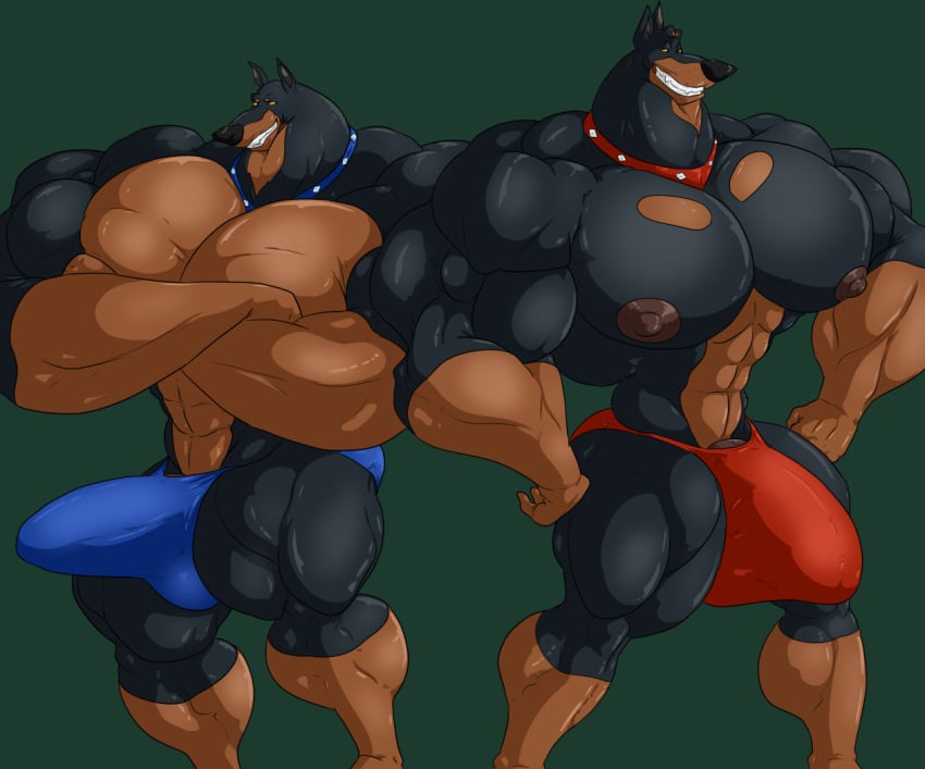 abs anthro balls big_balls big_muscles big_pecs big_penis black_body blue_outfit brown_body bulge bulge_size_difference canid canine canis clenched_teeth clothed clothed/nude clothing collar dancers desoto_(disney) disney dobermann domestic_dog duo erect_nipples erection eye_contact genitals greggrth huge_balls huge_cock huge_hips huge_muscles huge_pecs huge_thighs looking_at_another looking_pleasured male male/male mammal multicolored_body muscle_worship muscular muscular_anthro muscular_arms muscular_legs muscular_male muscular_neck muscular_thighs nipple_outline nipples nude oliver_and_company pecs penis penis_size_difference pinscher red_outfit roscoe_(disney) smile stomach_bulge stripper stronger teasing teeth teeth_showing thick_thighs thong thong_only two_tone_body underwear vein veiny_penis wide_hips