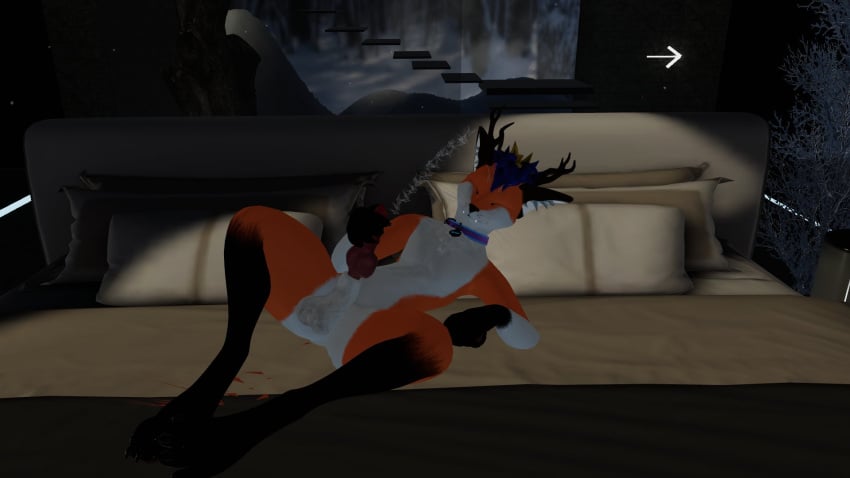 anthro anthro_only canid fox fur furry furry_only male_only orange_fur rexouium tagme twitter vr_media vrchat vrchat_avatar wenge white_fur