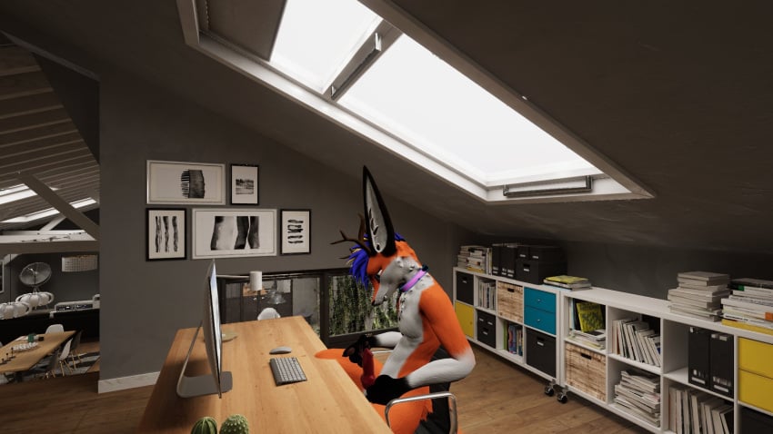 anthro anthro_only canid fox fur furry furry_only male_only orange_fur rexouium tagme twitter vr_media vrchat vrchat_avatar wenge white_fur