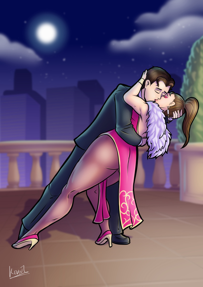 1boy 1boy1girl 1girls asian asian_female ass big_ass big_breasts breasts brown_hair capcom chun-li closed_eyes clothed_female clothed_male couple crossover crossover_pairing curves curvy dark_brown_hair dress eastern_and_western_character fully_clothed high_heels huge_ass huge_breasts kevintrentin kissing large_ass large_breasts legs lips makeup marvel marvel_comics marvel_vs._capcom moon night pantyhose peter_parker police policewoman ponytail romantic romantic_couple spider-man spider-man_(series) straight straight_hair street_fighter suit superhero thick thick_legs thick_thighs thighs video_games voluptuous