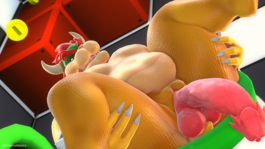 2022 3d_(artwork) 4k absurd_res anthro artist_name balls belly big_balls big_penis bowser claws coin darkflash23 detailed_background digital_media_(artwork) fingers genitals green_body green_scales hair hi_res horn huge_balls huge_cock inside koopa male male_only mario_(series) multicolored_body multicolored_scales nintendo nude overweight overweight_anthro overweight_male penis pipes red_eyes red_hair reptile scales scalie sharp_teeth short_hair short_tail solo source_filmmaker spread_legs spreading super_mario_bros. tan_body tan_scales teeth thick_thighs video_games warp_pipe watermark wide_hips yellow_body yellow_scales