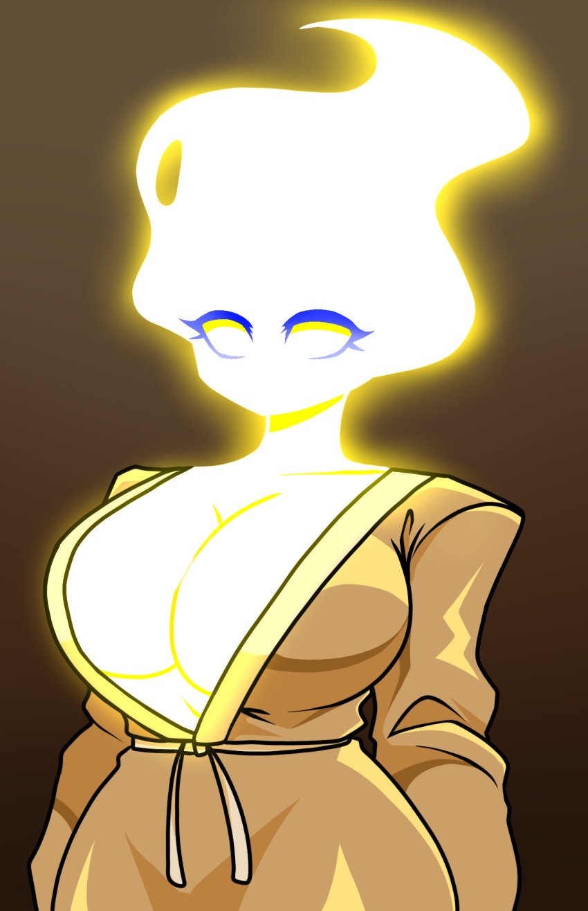 big_breasts female fire fnf_sex_mod friday_night_funkin god light light_women_(fnf_sex_mod) robe_only tagme voideyedpanda