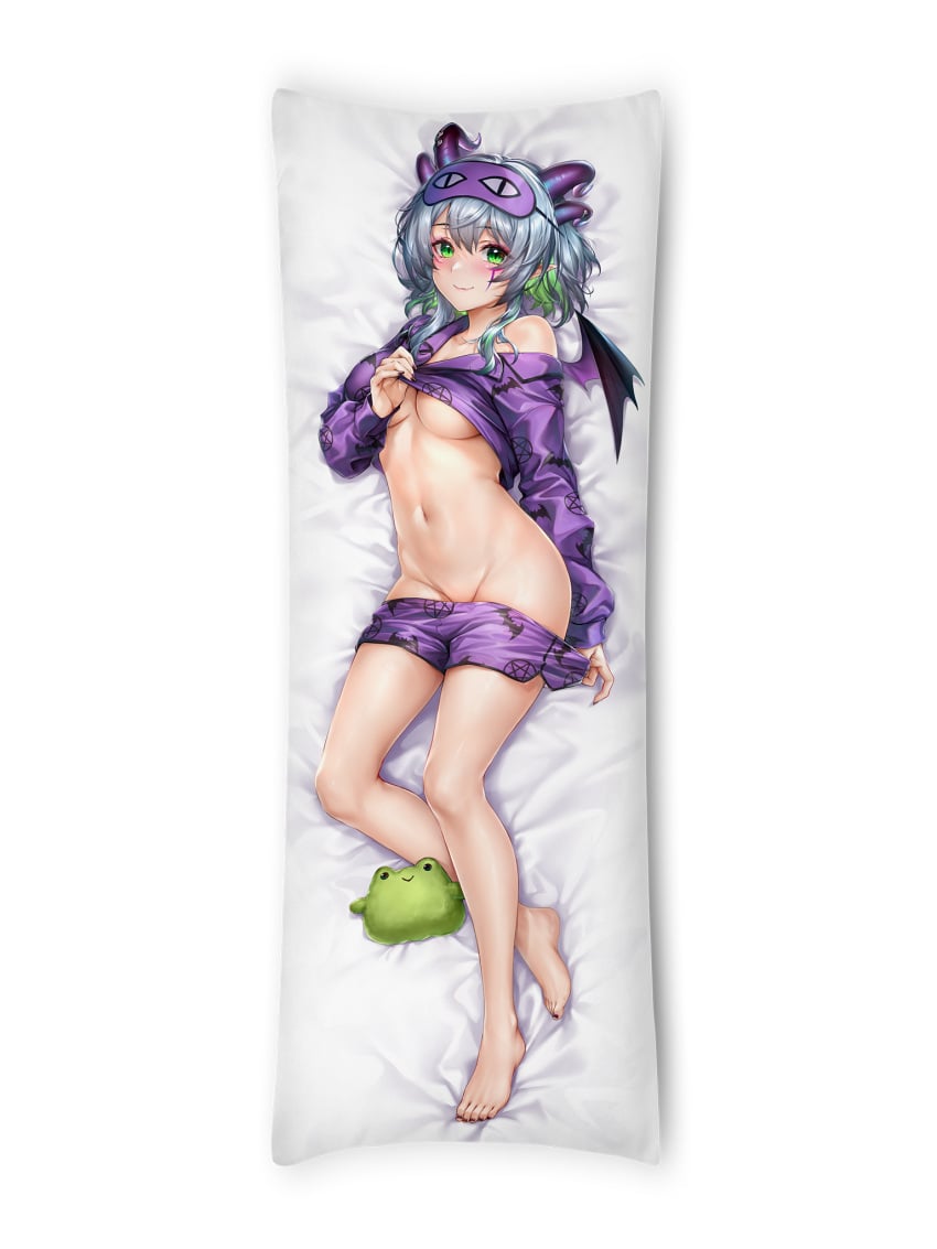 dakimakura dakimakura_design froot lich rei_kun sleep_mask transparent_background underboob virtual_youtuber vshojo