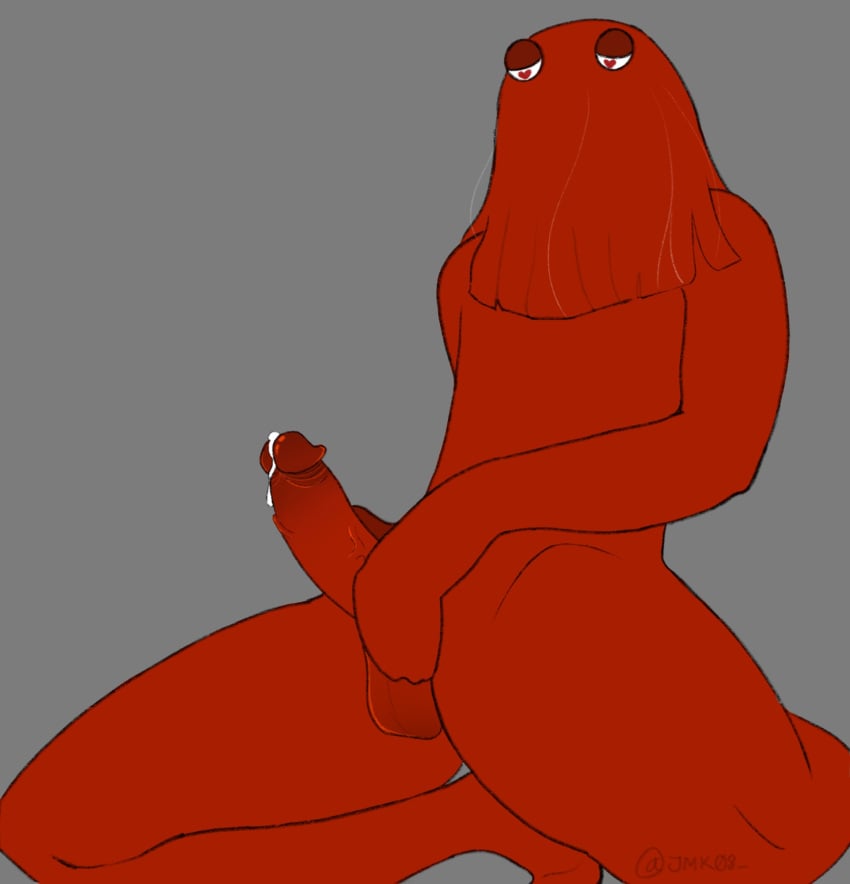 don't_hug_me_i'm_scared faceless_male fanart jmk08 male male_focus male_only red_body red_guy_(dhmis) red_penis