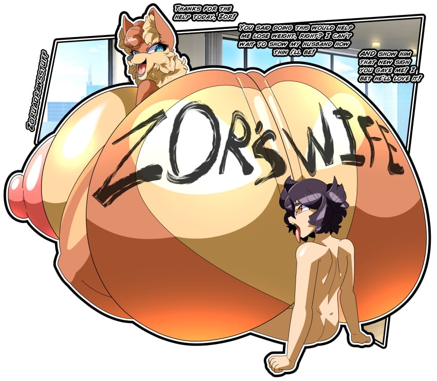 1boy 1girls anthro big_ass big_breasts breasts bubble_butt female frankie_(blazethefox) furry huge_ass tagme zor_(zoruadrawsstuff) zoruadrawsstuff