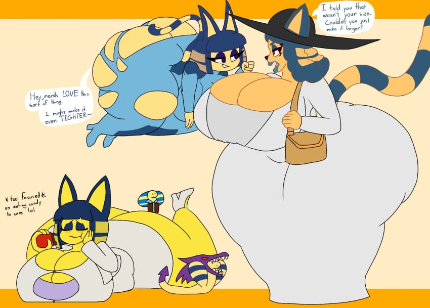 2022 alcina_dimitrescu_(cosplay) animal_crossing ankha ankha_(animal_crossing) ankha_devine_(user3345) ankha_kennedy_(user3345) ankha_prime_(user3345) big_ass big_breasts breasts bubble_butt claire_dearing_(cosplay) cleavage english_text female halloween nintendo samus_aran_(cosplay) tagme text user3345 zero_suit